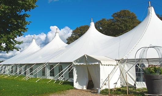 portable toilets arranged for a special event, providing quick and easy access for attendees in Munger